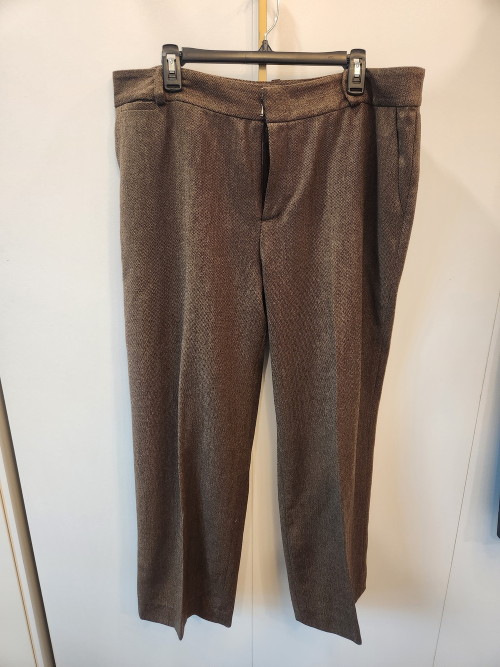 Ralph Lauren Brown Straight-Leg Dress Pants